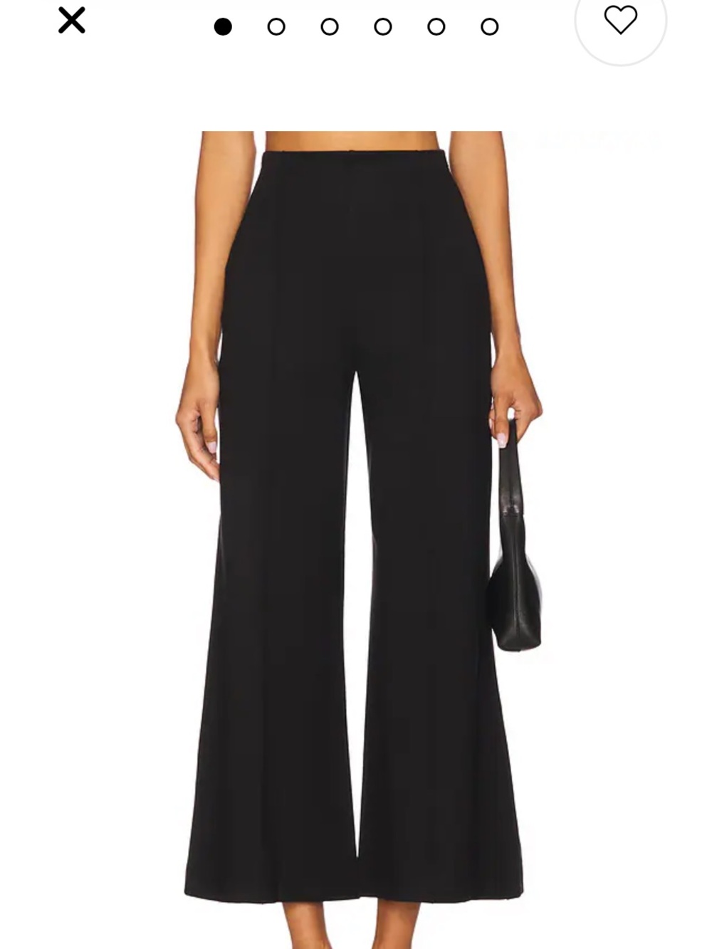 Ripley rader NWT Women's High-Waist Wide Leg Pants  crooped — Black